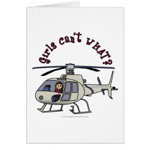 Chica piloto de helicópteros ligeros