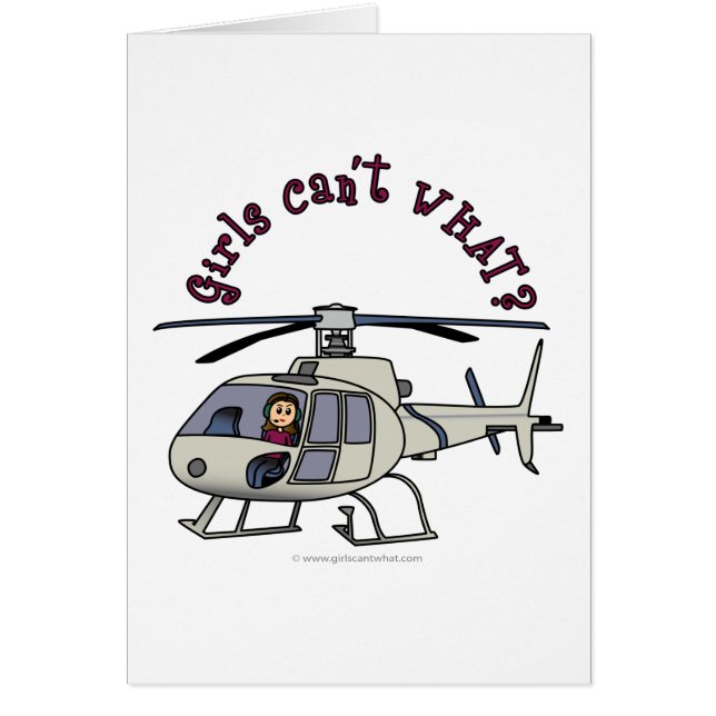 Chica piloto de helicópteros ligeros (Frente)