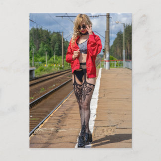 Chica pin up caliente foto postal
