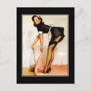 Chica Pin-up de los años 50 Tarjeta postal