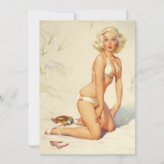 Chica Pin-up Retro en la Playa
