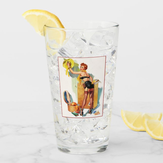 Chica Pin Up - Vidrio Pint (Anverso (hielo))