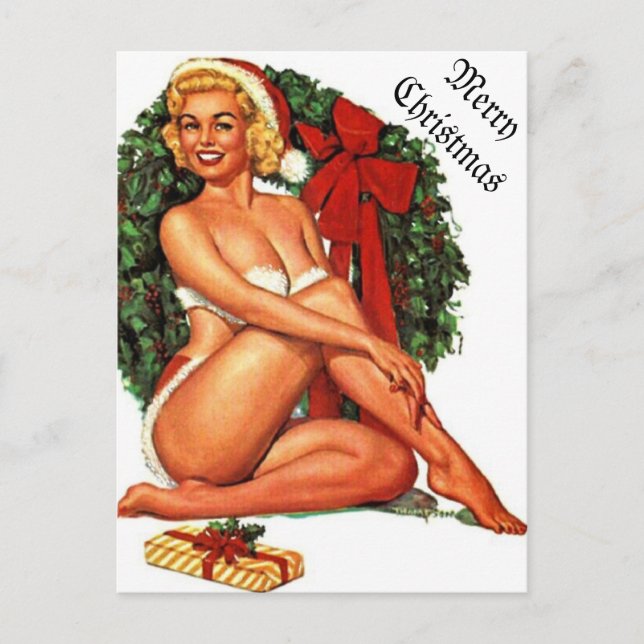 Chica Pinup de Navidad Vintage (Anverso)