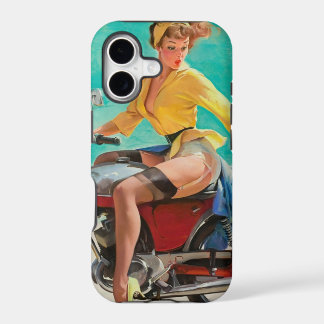 Chica Pinup en Motocicleta - Arte Pinup Retro