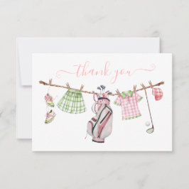 Chica Preppy Golf Clothesline Gracias Nota