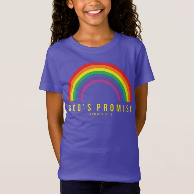 Chica Promesa de dioses del arcoiris con camiseta  (Anverso)