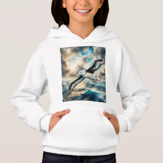 Chica Pullover Hoodie Albatross Print