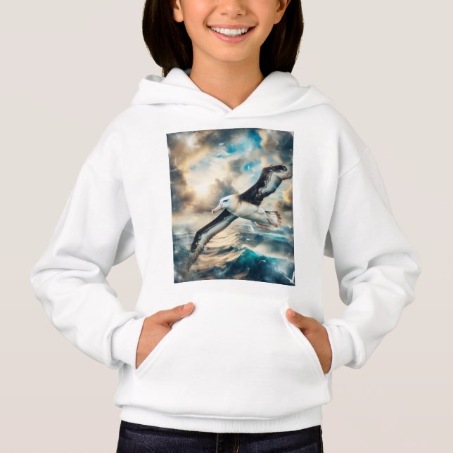 Chica Pullover Hoodie Albatross Print (Anverso)
