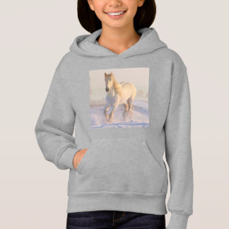 Chica Pullover Hoodie con caballo