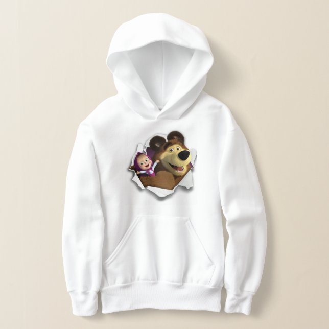 Chica Pullover Hoodie Masha y el Oso (Distribución )
