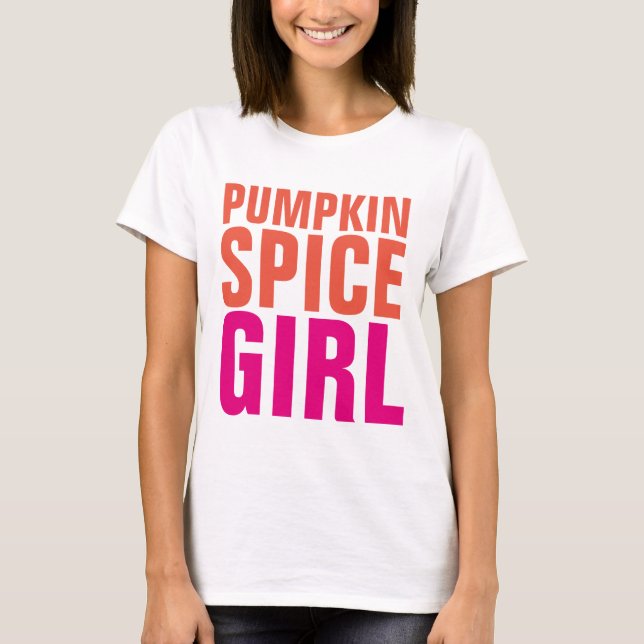 CHICA PUMPKIN SPICE, graciosas camisetas de otoño (Anverso)