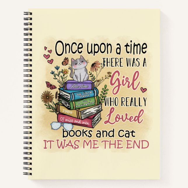 Chica que ama los libros y los gatos (Anverso)