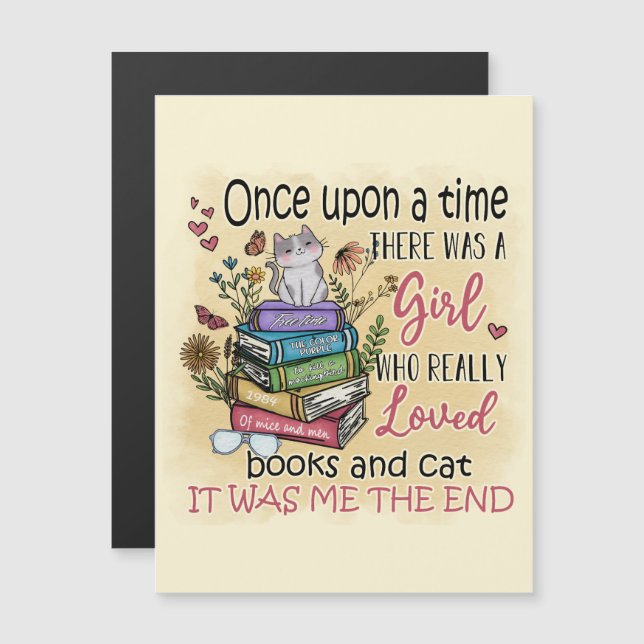 Chica que ama los libros y los gatos (Anverso/Reverso)