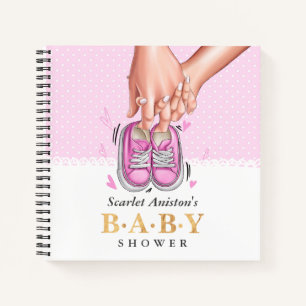 Chica Rosa Shoes Libro de Invitado de Baby Shower