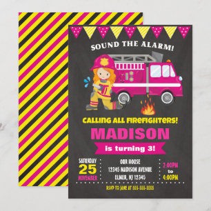 Chica rosado de la invitación al cumpleaños del bo