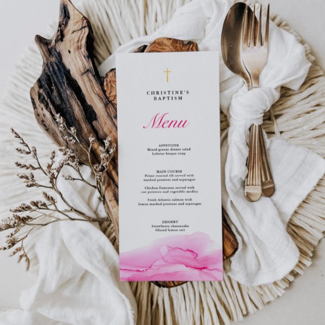 Chica rosado de tinta de alcohol baptism Menú de c (Subido por el creador)