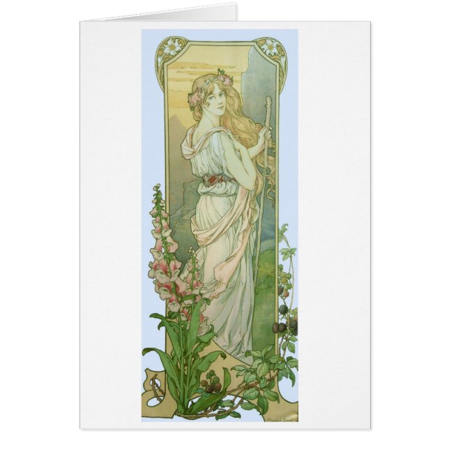 Chica rubio con las flores en su pelo (Frente)