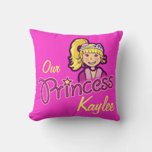 Chica rubio estrella princesa nombre almohada