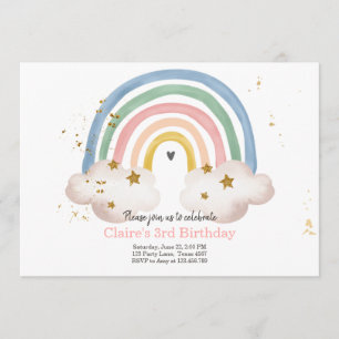 Chica Rústico de la invitación al cumpleaños Boho