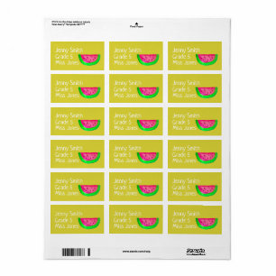 Chica sandía nombre etiquetas de libros escolares