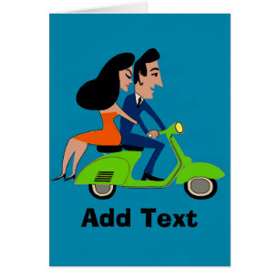 Chica Scooter, agregar texto
