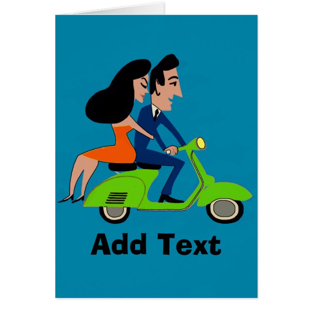 Chica Scooter, agregar texto (Frente)