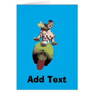 Chica Scooter, agregar texto