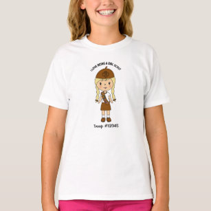 Chica Scout Brownies camiseta de trompas