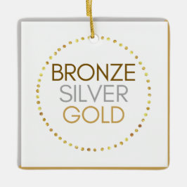 Chica Scout Triple Ornamento de Navidad Metalizado