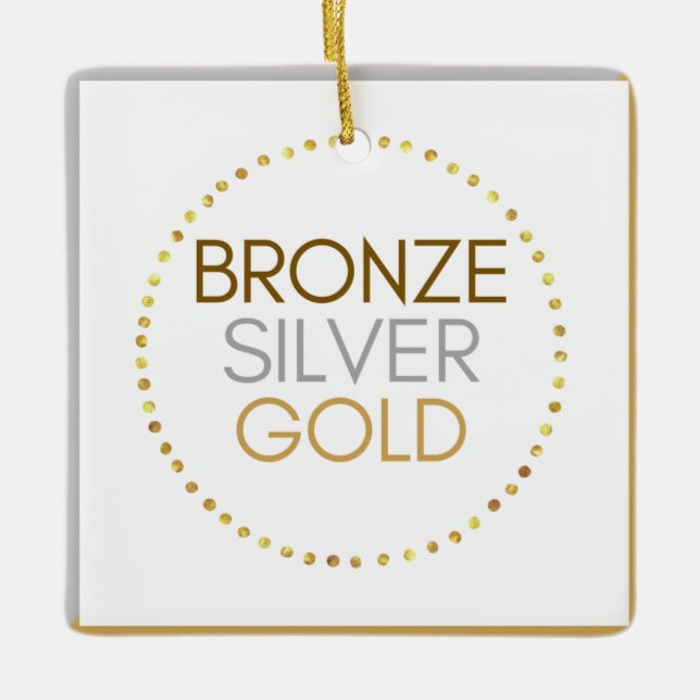 Chica Scout Triple Ornamento de Navidad Metalizado (Anverso)