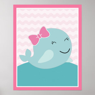 Chica Sea Sweeties Foca Vida Marina Rosa - Póster 