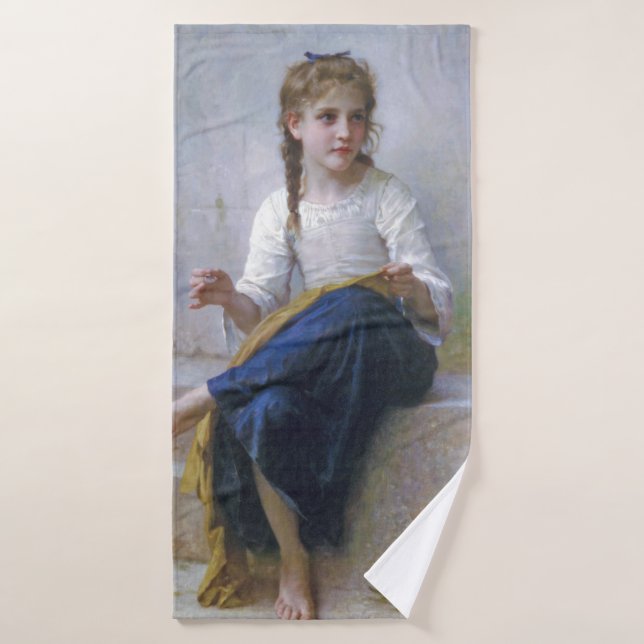 Chica Sew, Bouguereau (Toalla de baño)