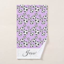 Chica Soccer Cute Patrón de bola rosa Nombre del e