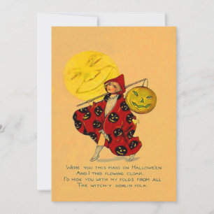 Chica Sonriente Jack O Lantern Calabaza Luna llena