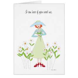 Chica sosteniendo flores.