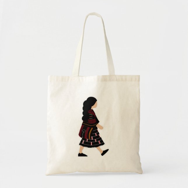 Chica Sumi Naga con la bolsa de la tribu Naga Bag (Frente)
