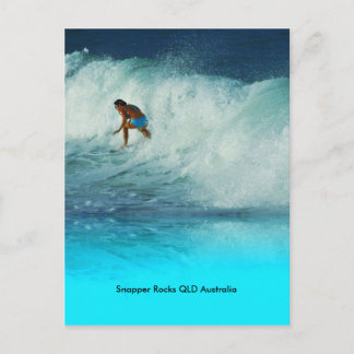 Chica surfista de postal Snapper Rocks QLD Austral