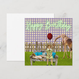 Chica surrealista y animales zoológicos Funky Cump