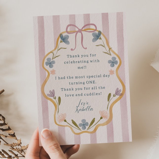 Chica tarjeta de agradecimiento floral boho Wild O (Subido por el creador)