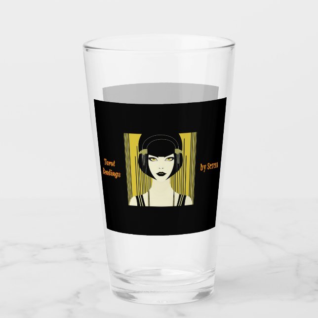 Chica Tarot Tumbler Art Deco Flapper personalizado (Anverso)