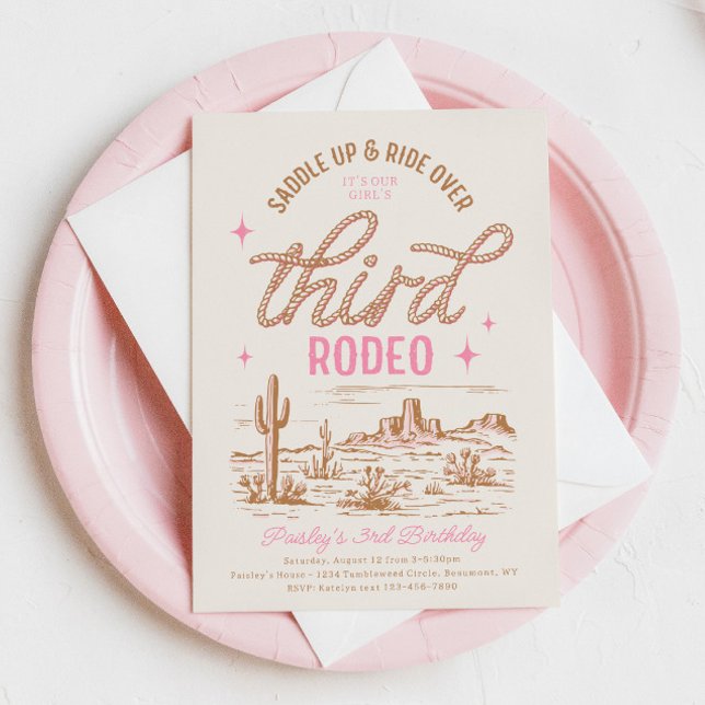 Chica Tercer Invitación al Día del Rodeo (Subido por el creador)