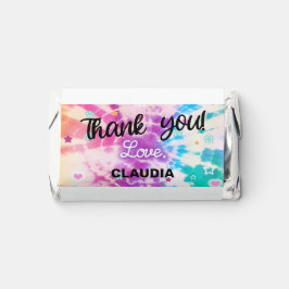 Chica Tiedye cumpleaños mini hershey favor envoltu