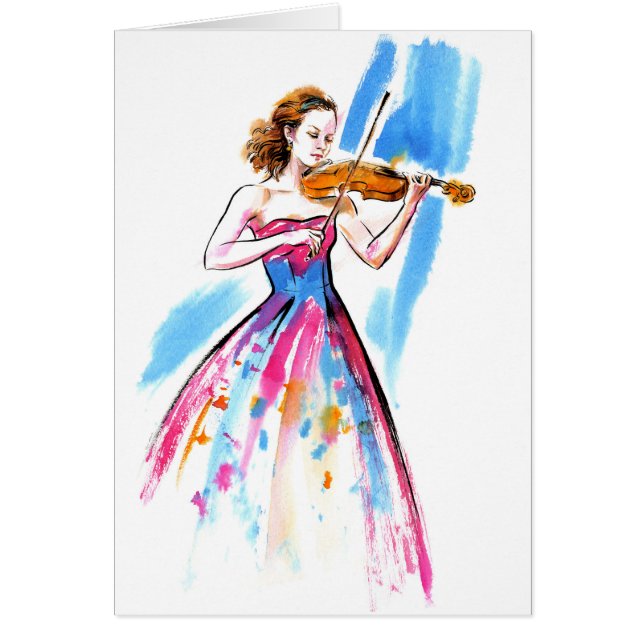 Chica tocando el violín (Frente)