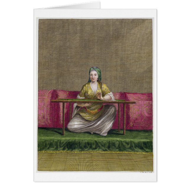 Chica turco, bordando, siglo XVIII (engravin (Frente)