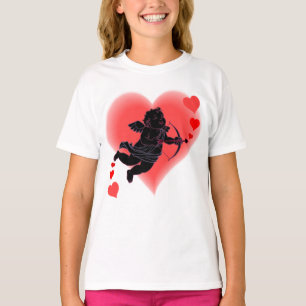 Chica Valentine Camisetas Pink Cupido Sweatshirt
