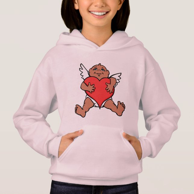 Chica Valentine Hoodies Pink Cupid Sweatshirt (Anverso)