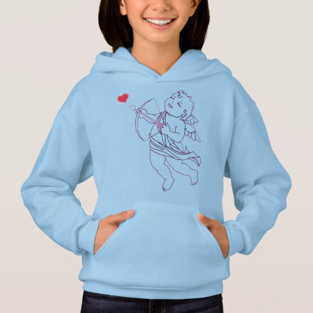 Chica Valentine Hoodies Pink Cupid Sweatshirt (Anverso)