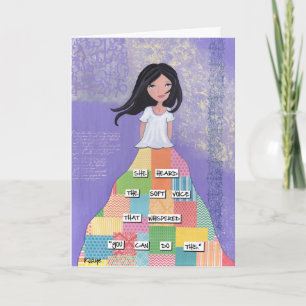 Chica Valiente - Tarjeta de Arte Inspirador
