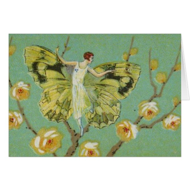 Chica verde de la mariposa (Anverso (Horizontal))