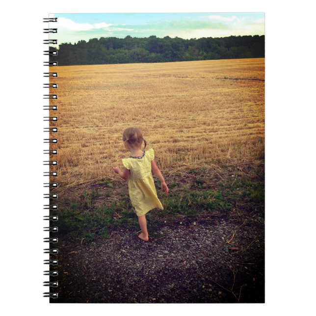 Chica, Vestido Amarillo, Cuaderno de Espiral de Ca (Frente)
